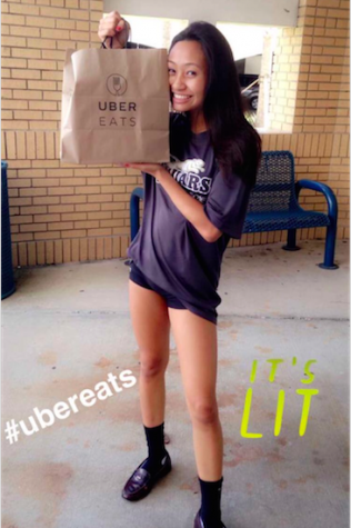 Garcia smiling about her yummy pre practice snack 