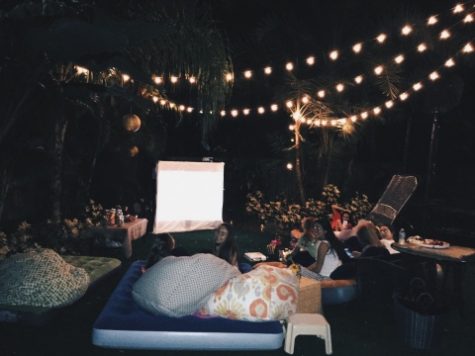 Photo Credit: Audrey Dunn (used with permission) Academy girls having their own movie night filled with Pinterest DIY ideas. 