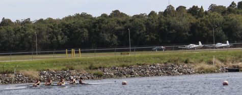 The varsity 4+ was impacted by the unfortunate weather. Coxswain Mckenzie Holmes expresses, "The wind made the race difficult because ut would push the boat which upseted our balance slowed us down."