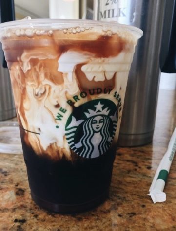 Junior, Evan Greek goes to Starbucks on Wednesday mornings to finish up studying with a strong iced coffee. 