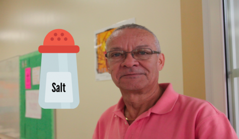 Photo Credit: Julia Prince (Achona Online) Every student who has ever taken Spanish with Ruano knows his love for salt. Due to a sodium deficiency, Ruano will eat small handfuls of salt throughout the day.