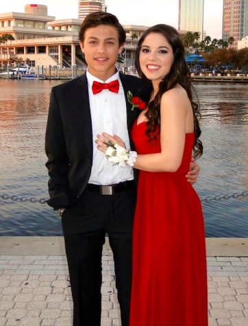 Credit: Olivia Valdes (used with permission) Olivia Valdes poses with her then boyfriend, Grant Dominguez, who attends Plant High School.