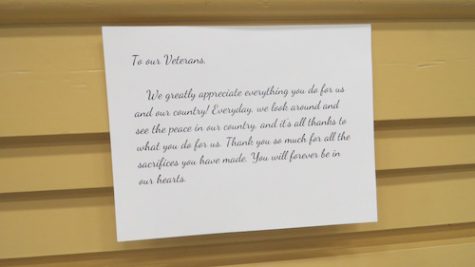 Many letters were written to express the love and gratitude Academy has for our veterans. Credit: Emily Hoerbelt/Achona Online