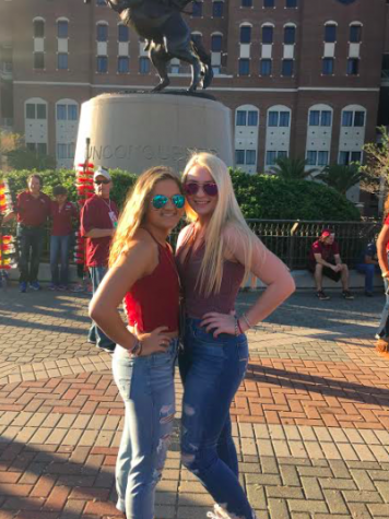 Juniors Sam Garateix and Gracie Wiplfi visited Florida State University, immersing themselves in the student life by attending a football game. Photo Credit: Sam Garateix (used with permission)