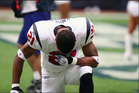 Some NFL players have knelt during the national anthem before this, but this is the first time there have been whole teams participating.